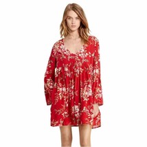 Denim &amp; Supply Ralph Lauren Julia Red Floral Print Dress - $51.43