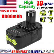 8.0Ah For Ryobi 18V P108 High Capacity Battery Lithium-Ion P106 P107 P10... - $47.99