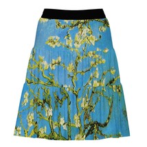 Woman Almond Blossom Van Gogh Flower Three-Tiered Skirt (Size XS to 2XL) - $30.00