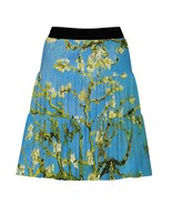 Woman Almond Blossom Van Gogh Flower Three-Tiered Skirt (Size XS to 2XL) - £23.59 GBP
