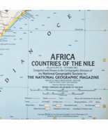 1963 Africa Countries Of The Nile Map National Geographic 24.75 x 19&quot; F13G - $29.99