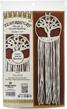 Design Works/Zenbroidery Macrame Wall Hanging Kit 6&quot;X20&quot;-Tree Of Life - $16.08