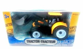 Montoy Super Tractor Plastic Toy Age 3+ Yellow / Black W/ Front End Loader NEW - £8.87 GBP