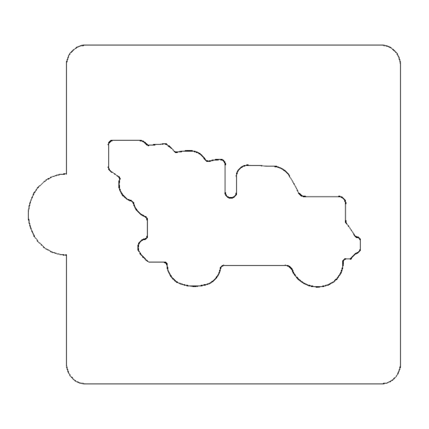 Christmas Tree Truck Stencil for Cookies or Cakes USA Made LS2033 - $3.99