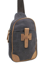 Vagarant Traveler Cotton Canvas Chest Pack Travel Bag CK90.Grey - $33.00