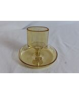 Vintage Fostoria Amber Glass Cigarette Ashtray Matchstick Holder 4" DH3461 - $34.95