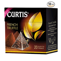 CURTIS Black Tea French Truffle Sealed 12 BOXES of 20 Pyramids Each US S... - £38.65 GBP