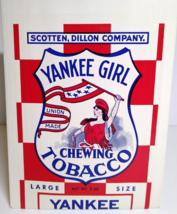 Yankee Girl Chewing Tobacco Empty Bag Patrotic Women With Flag Vintage 1... - $10.52