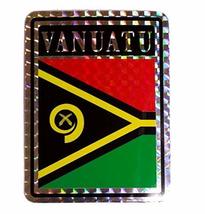 Vanuatu Country Flag Reflective Decal Bumper Sticker - $2.88