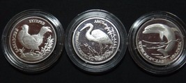 RUSSIA 3 X 1 RUBLE 1995 SILVER PROOF IN CAPSULE RED BOOK RARE COINS - £220.70 GBP