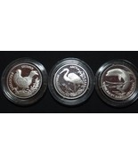 RUSSIA 3 X 1 RUBLE 1995 SILVER PROOF IN CAPSULE RED BOOK RARE COINS - £217.61 GBP