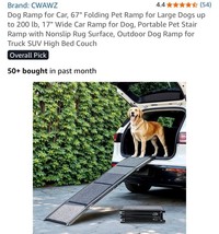 Dog Ramp for Car, 67&quot; Folding Pet Ramp for Large Dogs up to 200 lb, 17 - €68,24 EUR