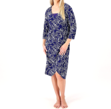 Breezies Sleep Dress with Lace Detail - Navy Floral, Medium - £17.06 GBP