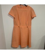 VTG 60s Kay Windsor ILGWU Peach Textured MOD Mini Dress Sz S | Union Mad... - $40.00