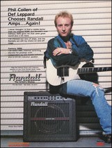 Phil Collen (Def Leppard) 1992 Randall Century 3000 guitar amp 8 x 11 ad print - $4.01