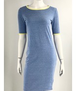 LuLaRoe Julia Tee Shirt Dress Size Small Blue Yellow Half Sleeve Casual - $272.87 MXN
