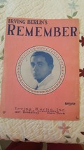 Irving Berlin&#39;s Remeber Songsheet. 1925. Irving Berlin, Inc. - $5.35 CAD
