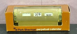 Brass Desktop Perpetual Calendar Park Sherman No. 1121  New Old Stock MC... - $49.49