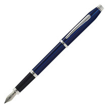 Cross Century ll Blue Lacquer Fountain Pen w/ Chrome PT - Medium - £146.46 GBP