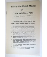 Vtg Zion National Park Unusual Ephemera Relief Model Guide 5 Cents - $15.00