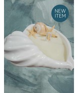 Handmade Seashell Soy Candle Decor/Trinket Bowl 2 Sizes 2 Colors - $28.00+