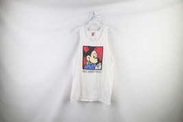 Vtg 90s Disney Mens L Walt Disney World Mickey Mouse Tank Top T-Shirt White USA - £36.96 GBP