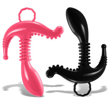 LeLuv Prostate Massager with Perineum Stimulation Curved Triple Pronged Probe - £7.90 GBP
