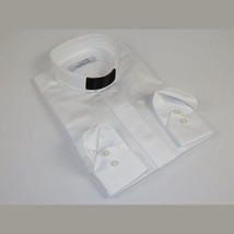 Mens CEREMONIA Clergy Pastor Priest Shirt 100% Cotton Turkey #stn 13 HYB White image 2