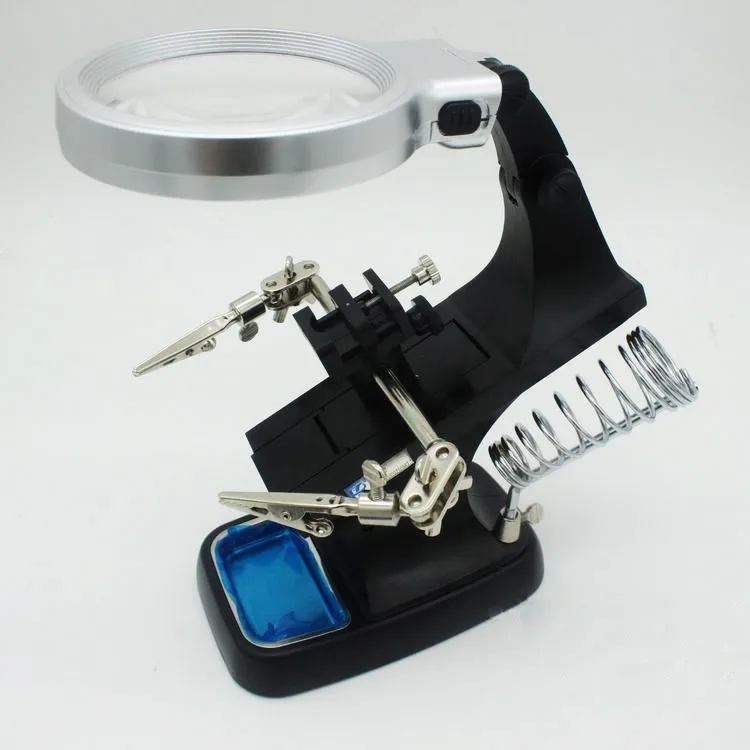 Welding Magnifying Gl Third Helping Hand Auxiliary Clip Loupe Desktop De... - $3,056.74 MXN