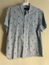 Ralph Lauren Men’s Button Down Short Sleeve Shirt XL Blue Lobster All Ov... - $29.99