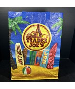 Trader Joes Reusable Surfboard Shopping Bag Tote Beach Palm Tree See Pics - $15.83