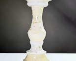 Tracy Porter Hand Painted Pastel Yellow Floral Wood Cottage Candlestick ... - $30.00