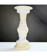Tracy Porter Hand Painted Pastel Yellow Floral Wood Cottage Candlestick ... - $41.14 CAD