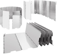 Dajave 3 Pack Folding Outdoor Stove Windscreen, 10 Plates Aluminum, Cooking - $31.99