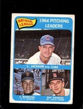 1965 Topps #10 Larry JACKSON/JUAN MARICHAL/RAY Sadecki Vg Nl Pitching *X60794 - £8.06 GBP