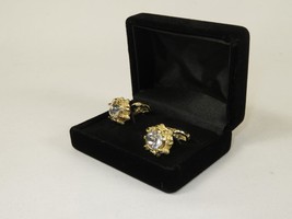 Men J.Valintin Cufflinks With Bold Stones Plated Gold Vito Rofolo V45-4 image 3