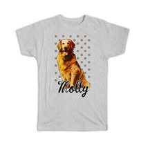 Golden Retriever Personalized Polka Dots : Gift T-Shirt Molly Dog Pet Animal Pup - £14.06 GBP