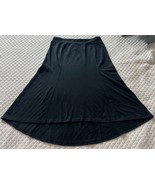 J Jill Perfect Pima High-Low Midi Skirt Black  Pull-On Stretch Size S NWT - $511.05 MXN