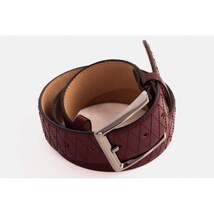 The Adler Burgundy Leather Belt image 6