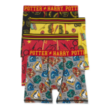 Harry Potter Boys Athletic Boxer Briefs 4 Pack Size 4 X-Small Hogwarts NEW - £15.02 GBP