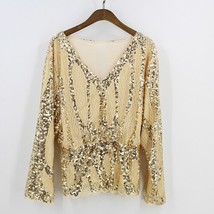 European Station Heavy Industry Beads Embroidered Sequins Top Evening Shirt Wome - £137.55 GBP