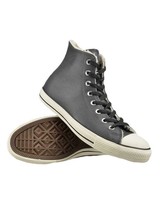 Converse Faux Fur Shearling Dark Grey Textured Leather Hightop Shoes Uni... - $68.99