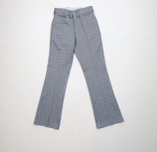 Deadstock Vintage 70s Boys Size 16 Knit Bell Bottoms Chino Pants Blue Pl... - $69.25