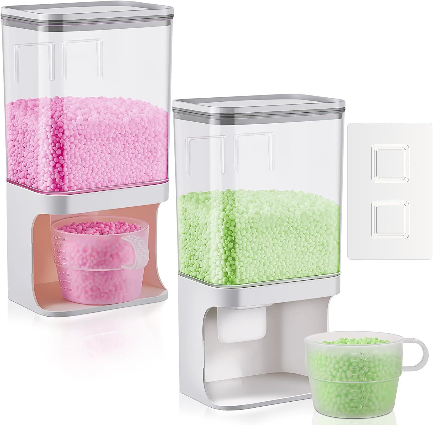 Tanlade 2 Pcs Laundry Detergent Rice Dispenser Organization, Wall Mounte... - $33.99