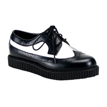 CREEPER-608 Men&#39;s Gothic Rockabilly Black Leather Platform Creepers Punk Shoes - £78.53 GBP