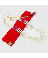 Pearl Necklace Jewellery Groom Dulha Moti Mala Haar for Men Kundan Jewel... - $14.89