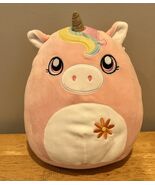 Squishmallow Ilene The Pink Unicorn 9&quot; Plush Kellytoy Eyes Open Rainbow ... - $200.22 MXN