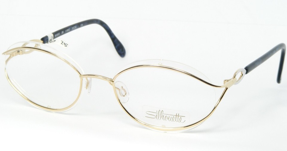 Silhouette M 6453 85 V 6052 GOLD /SILVER UNIQUE EYEGLASSES FRAME 52-16-1... - $126.78