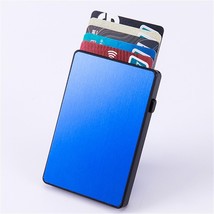 Customized Name Anti-theft Aluminum Single Box Smart Wallet Slim Clutch Pop-up P - £17.87 GBP