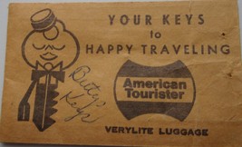 Vintage American Tourister Your Keys to Happy Traveling Key Envelope - £1.57 GBP